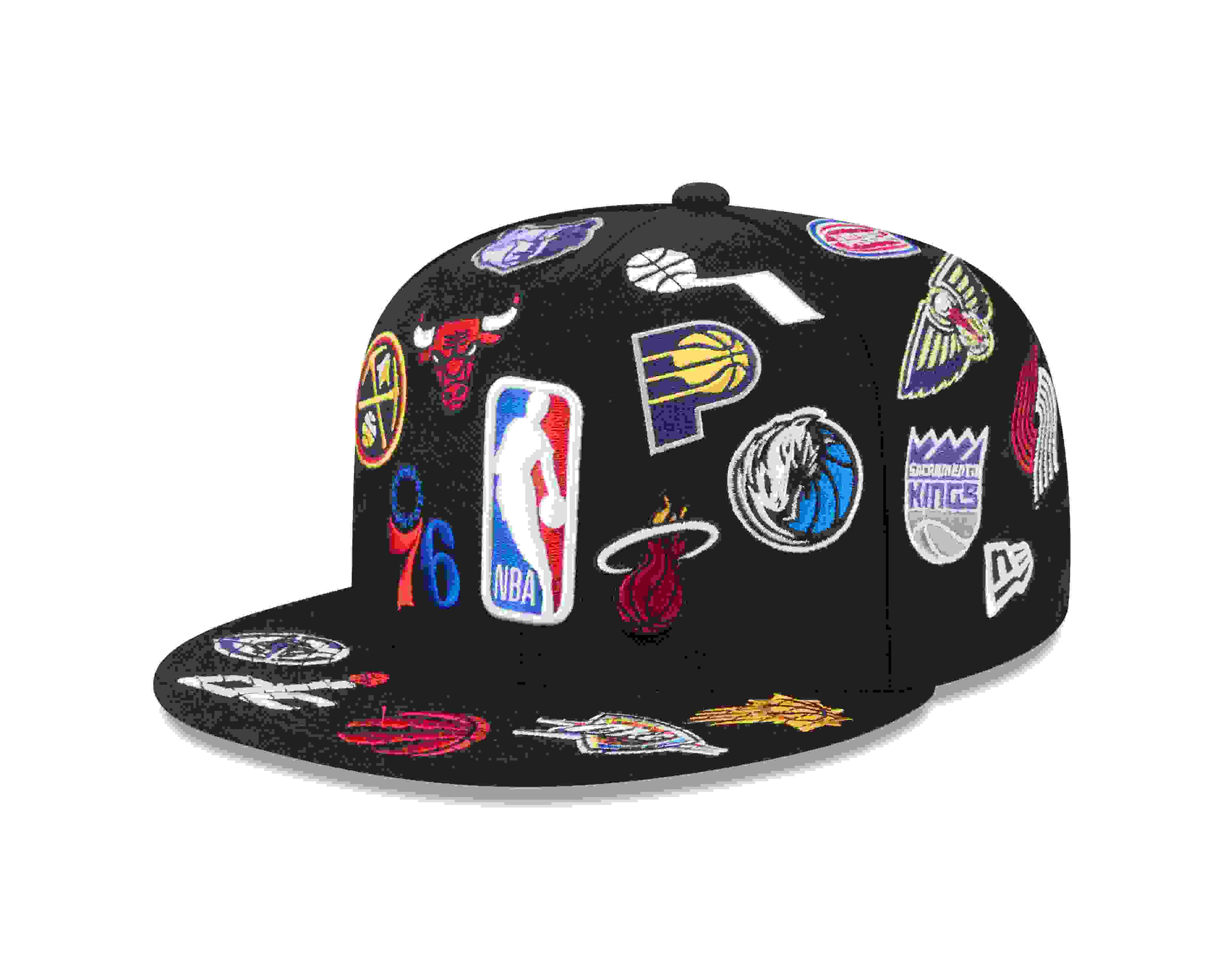 New Era NBA 9FIFTY All Over Print Black Snapback Hat